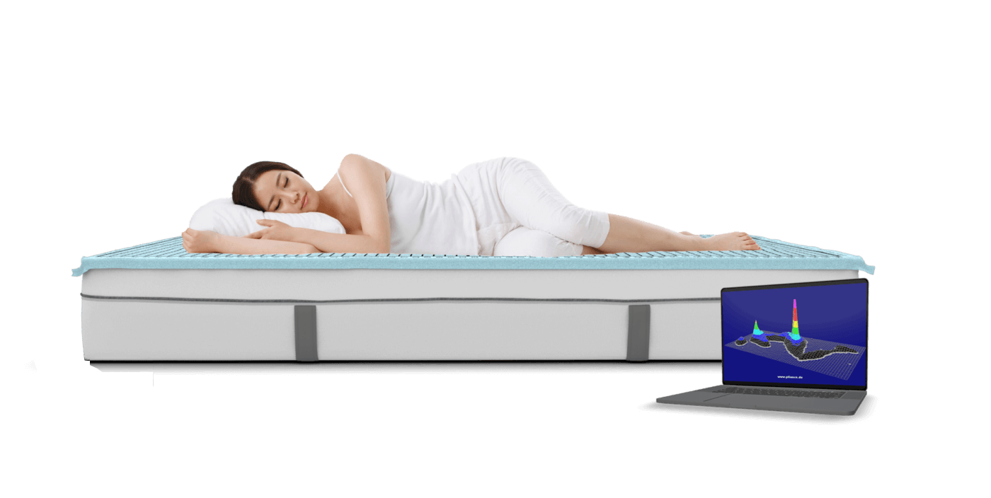 bed and matress body pressure mapping utilizing pliance sensor.